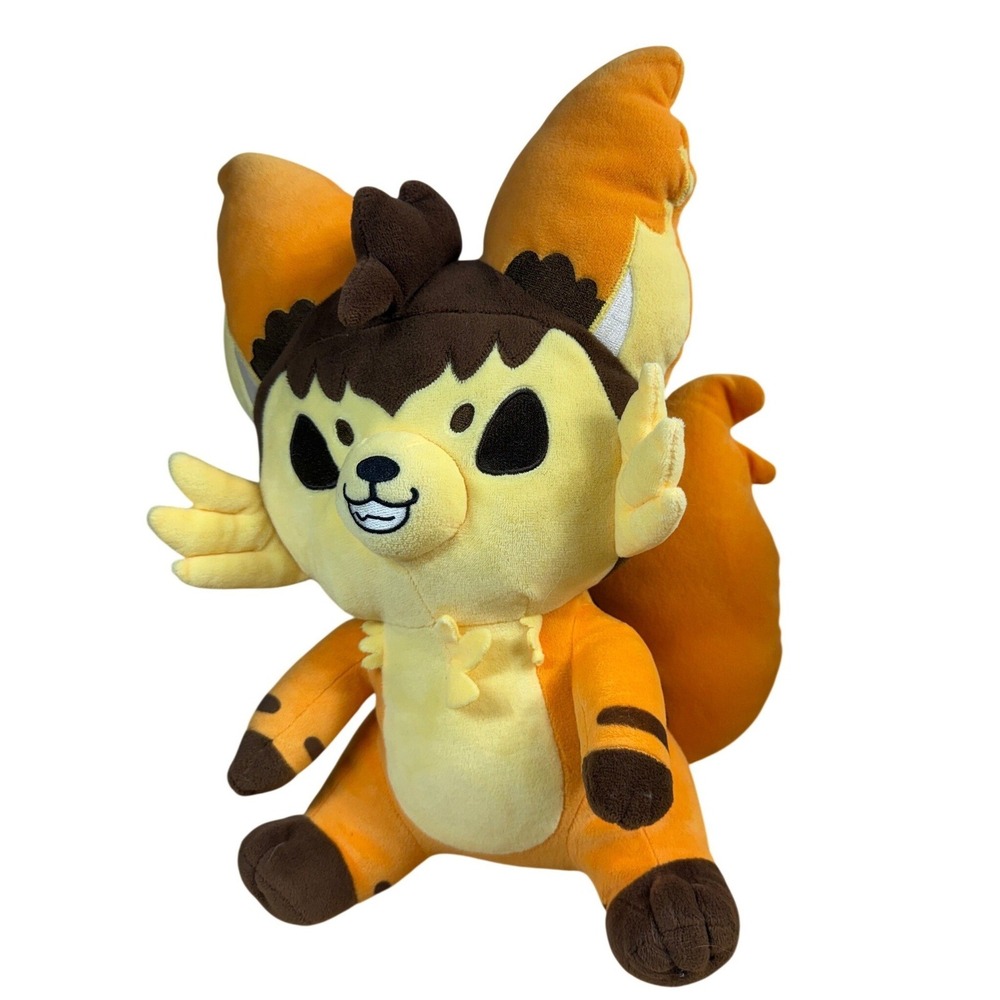 Tasty Peach Studios Orange Fennec Fox Plush Stuffed Animal 12 Inch Striped Fox